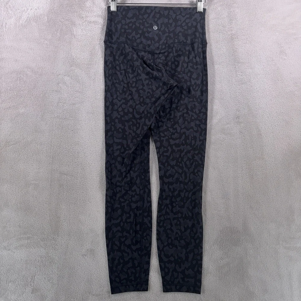 Lululemon Align Leggings Womens 6 Black Animal Print Performance Training
